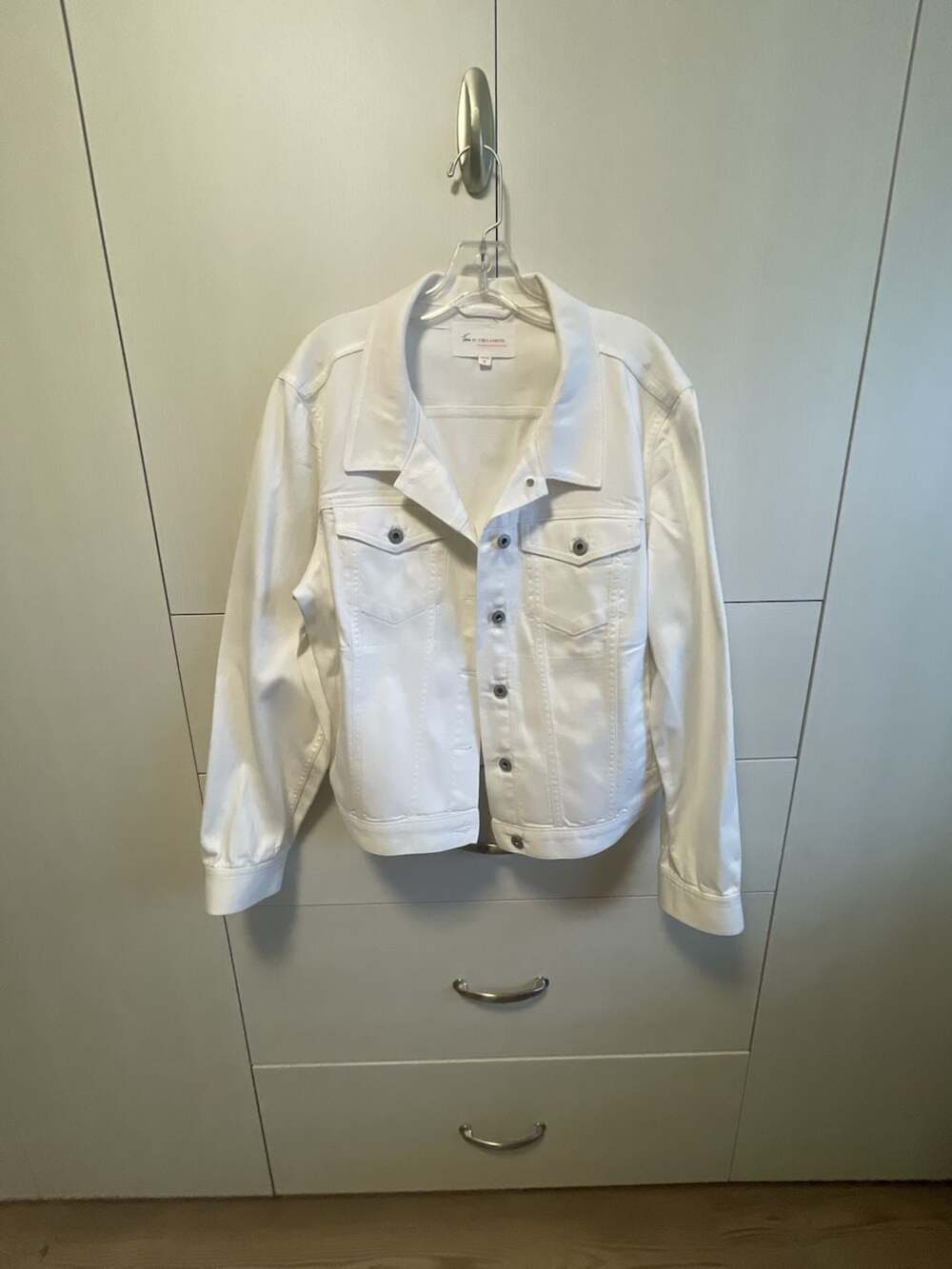 Two by Vince Camuto Denim Jacket Size XL White
